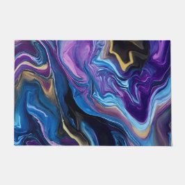 Kleurrijke golven Paarse Blue Welcome Mat