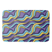 Kleurrijke golven Patroon Funky Retro Modern Abstr Badmat (Voorkant)