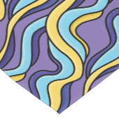 Kleurrijke golven Patroon Funky Retro Modern Abstr Korte Tafelloper (Hoek)