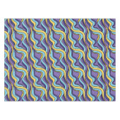 Kleurrijke golven Patroon Funky Retro Modern Abstr Tafelkleed (Voorkant (Horizontaal))