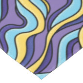 Kleurrijke golven Patroon Funky Retro Modern Abstr Tafelkleed (Gekanteld)