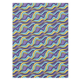Kleurrijke golven Patroon Funky Retro Modern Abstr Tafelkleed