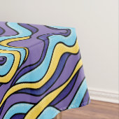 Kleurrijke golven Patroon Funky Retro Modern Abstr Tafelkleed (Voorbeeld)