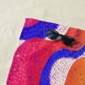 Kleurrijke golven strandlaken (In situ)