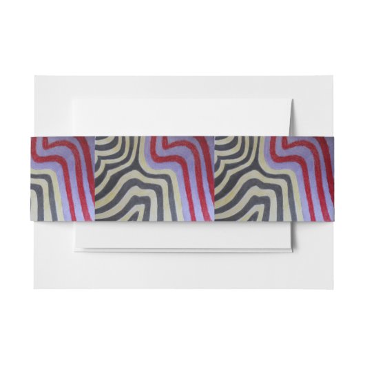 Kleurrijke golven uitnodiging tailleband uitnodigingen wikkel (Voorkant Voorbeeld)