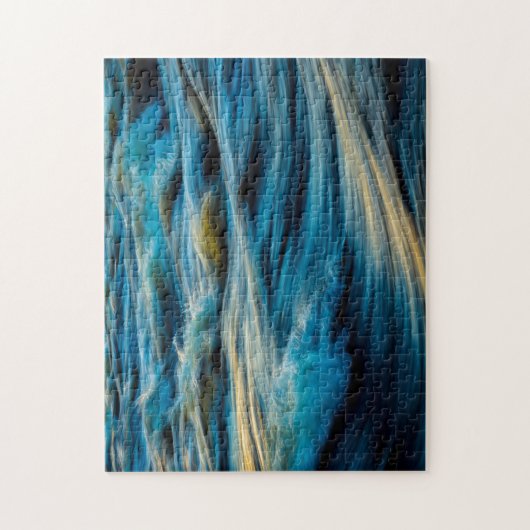 Kleurrijke golven Zee Ocean Lake White Petten Wate Legpuzzel (Verticaal)