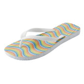 Kleurrijke golvende lijnen Flip Flops (Schuin)