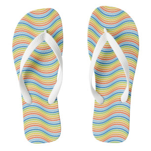 Kleurrijke golvende lijnen Flip Flops