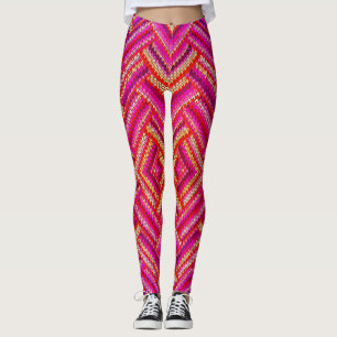 Kleurrijke golvende patronen leggings
