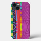 Kleurrijke golvende strepen Case-Mate iPhone case (Achterkant)