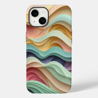 Kleurrijke golvende strepen iPhone 14 hoesje