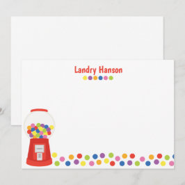 Kleurrijke gomballen Persoonlijk Stationery Bedankkaart