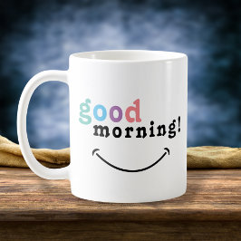Kleurrijke Good Morning Typography Koffiemok