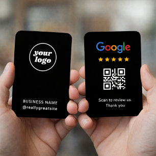 Kleurrijke Google Review QR Code Minimalistische Z Visitekaartje