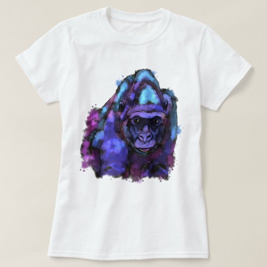 Kleurrijke gorilla t-shirt (Design voorkant)