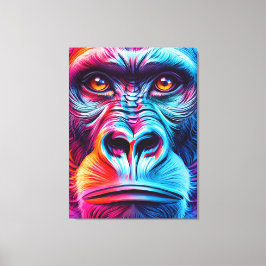 Kleurrijke Gorilla Wall Art Print - Gorilla Monkey