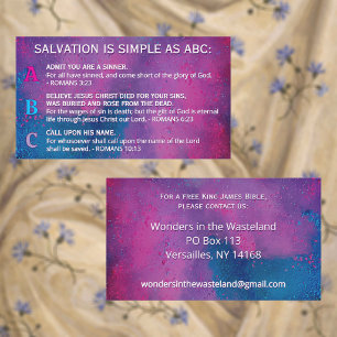 Kleurrijke Gospel ABC's Salvation Christelijke Die Visitekaartje