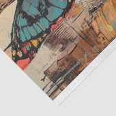 Kleurrijke Gotische Parijs Gargoyle Decoupage Tissuepapier (Detail)