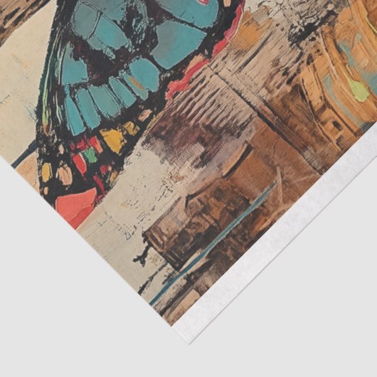 Kleurrijke Gotische Parijs Gargoyle Decoupage Tissuepapier (Detail)