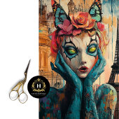 Kleurrijke Gotische Parijs Gargoyle Decoupage Tissuepapier