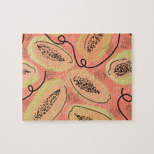 Kleurrijke Gouache Waterverf Papaja Abstracte Kuns Legpuzzel