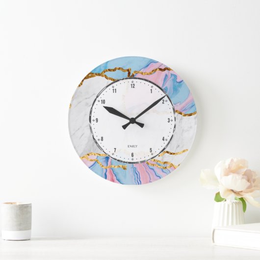 Kleurrijke goudaders grote klok (Huis)