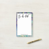 Kleurrijke gouden gemarmerde Abstracte kunst om te Post-it® Notes (Op bureau)