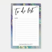 Kleurrijke gouden gemarmerde Abstracte kunst om te Post-it® Notes (Voorkant)