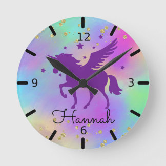 Kleurrijke gouden gevreesde Paars Ronde Klok