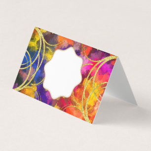 Kleurrijke gouden scroll elke gelegenheid Kaart