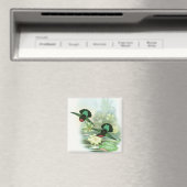 Kleurrijke Gould kolibries vierkante magneet (Insitu (Vaatwasser))