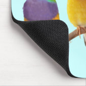 Kleurrijke Gouldian Finches in Pastels Muismat (Hoek)