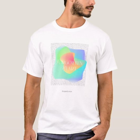 Kleurrijke Gradient Abstracte Typografie T-Shirt (Voorkant)
