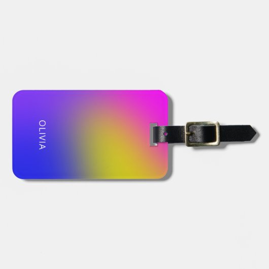  kleurrijke gradiënt bagagelabel (Voorkant horizontaal)