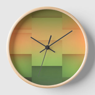Kleurrijke Gradient Brick Wall Clock