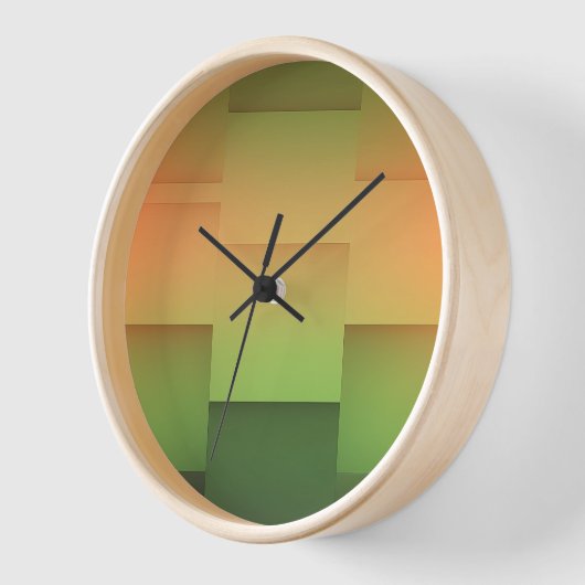 Kleurrijke Gradient Brick Wall Clock (Hoek)