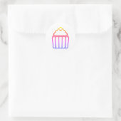 Kleurrijke Gradient Cupcake Sticker Blad (Tas)