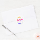 Kleurrijke Gradiënt Cupcake Sticker Vel (Envelop)