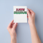 Kleurrijke Gradiënt Gelukkige Verjaardag Typografi Flyer (Hand)