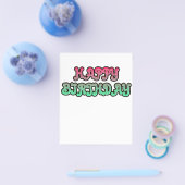 Kleurrijke Gradiënt Gelukkige Verjaardag Typografi Flyer (Enkel)