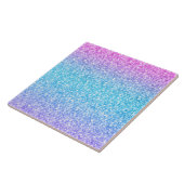 Kleurrijke Gradient Glitter Textuur Glitter Tegeltje (Zijkant)