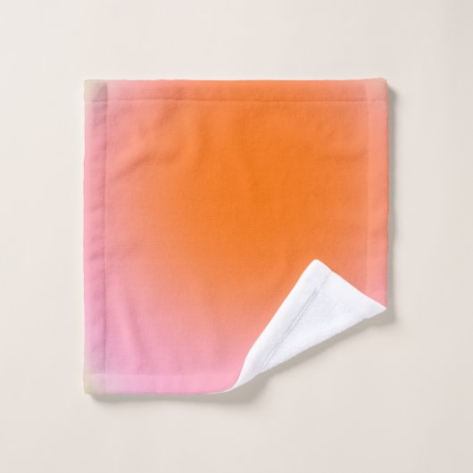 Kleurrijke gradiënt Lime Groen Roze Sinaasappel Bad Handdoek (Wasdoekje)