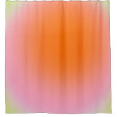 Kleurrijke gradiënt Lime Groen Roze Sinaasappel Douchegordijn (Voorkant)