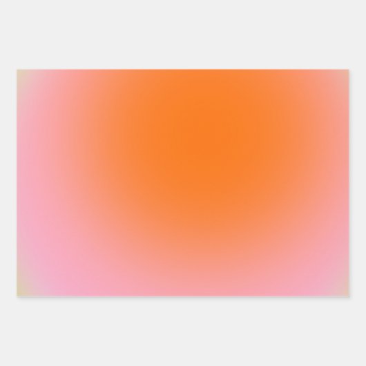 Kleurrijke gradiënt Lime Groen Roze Sinaasappel Inpakpapier Vel (Voorkant 3)