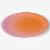 Kleurrijke gradiënt Lime Groen Roze Sinaasappel Papieren Bordje (Gekanteld)