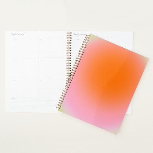 Kleurrijke gradiënt Lime Groen Roze Sinaasappel Planner (Display)