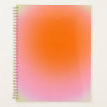 Kleurrijke gradiënt Lime Groen Roze Sinaasappel Planner<br><div class="desc">Verloopontwerp - Aura-effect - Lime Green,  Roze en Oranje Ombre.</div>