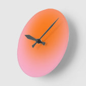 Kleurrijke gradiënt Lime Groen Roze Sinaasappel Ronde Klok (Hoek)