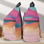 Kleurrijke gradiënt Modern Monogram Reizen Sling Bag<br><div class="desc">Introductie van de "Modern Monogram Kleurrijke Abstracte Gradients Travel Sling Bag" ontworpen door PixeliaDesigns, een meesterwerk van levendige kleuren en minimalistisch design voor de hedendaagse vrouw. Deze draagtas is vervaardigd uit een unieke mix van abstracte verlopen en onderscheidt zich door zijn gepersonaliseerde witte monogram, die zowel stijl als eenvoud belichaamt....</div>