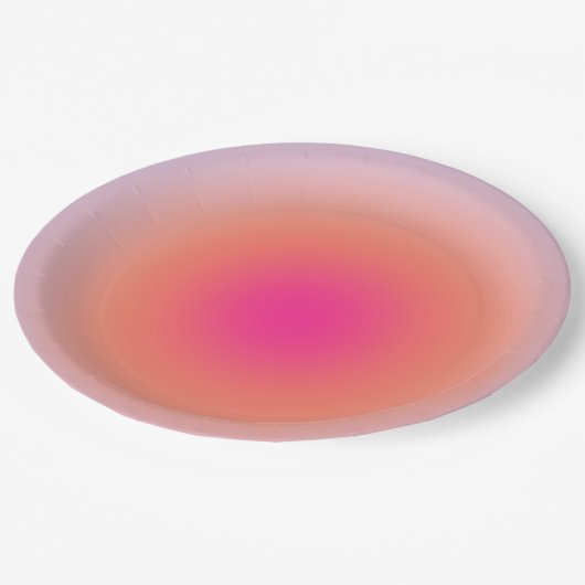 kleurrijke gradiënt papieren bordje (Gekanteld)